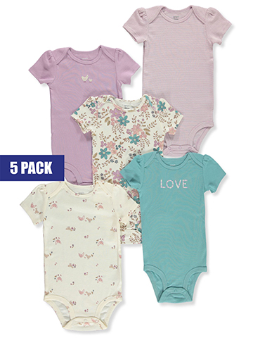 Carter's Baby Girls' 5-Pack Bodysuits - CookiesKids.com