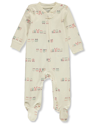 Carter's Girls' Train Footed Coveralls - CookiesKids.com