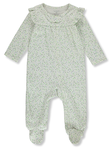 Carter's Baby Girls' Floral Collar Long-Sleeve Bodysuit - CookiesKids.com