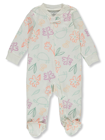 Carter's Baby Girls' Turtle Footed Coveralls - CookiesKids.com