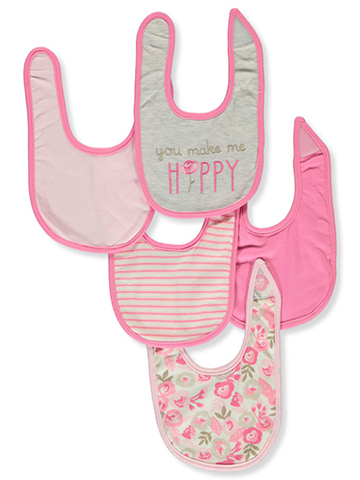 Buttons & Stitches Baby Girls' 5-Pack Bibs - CookiesKids.com