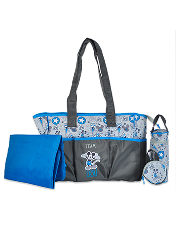 Disney Mickey Mouse 4-Piece Team Mickey Diaper Bag Set - CookiesKids.com