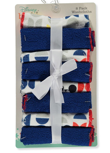 Disney Mickey Mouse Baby Boys' 8-Pack Washcloths - CookiesKids.com