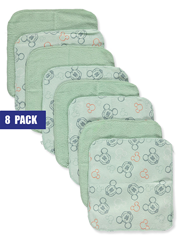 Disney Mickey Mouse Baby Boys' 8-Pack Washcloths - CookiesKids.com