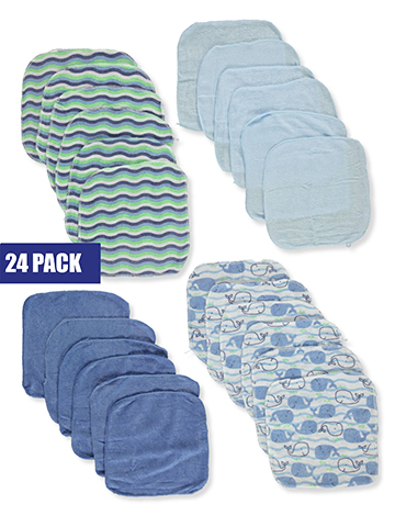 Little Beginnings Baby Boys' 24-Pack Washcloths - CookiesKids.com