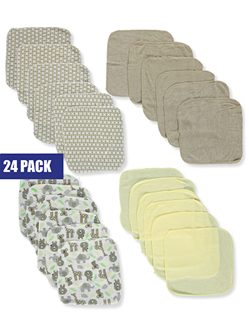 Little Beginnings Baby Boys' 24-Pack Washcloths - CookiesKids.com