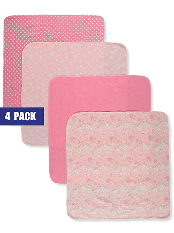 Little Beginnings Baby Girls' 4-Pack Receiving Blankets - CookiesKids.com