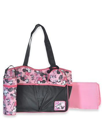 Disney Minnie Mouse Baby Girls' 4-Piece Diaper Bag Tote Set - CookiesKids.com