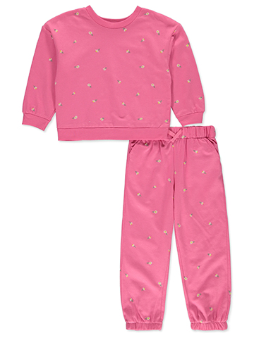 Pink Lemon Girls' 2-Piece Daisy Joggers Set Outfit - CookiesKids.com