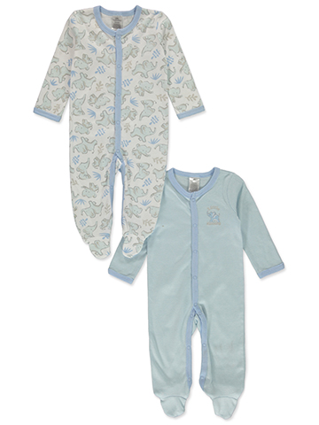 Little Beginnings Baby Boys' 2-Pack Footed Coveralls - CookiesKids.com