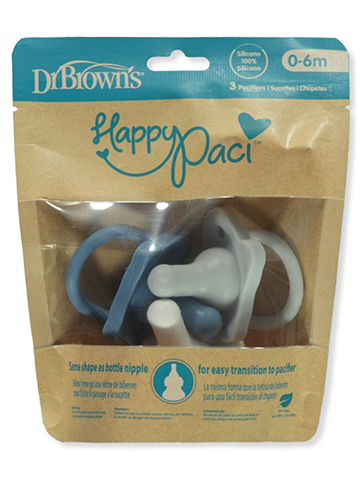 Dr. Brown's Baby Boys' 3-Pack Pacifiers - CookiesKids.com