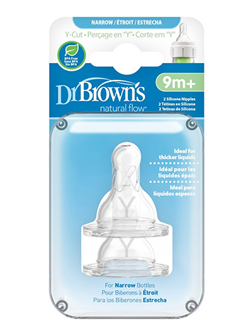 Dr. Brown's 2-Pack Narrow Bottle Nipples - CookiesKids.com