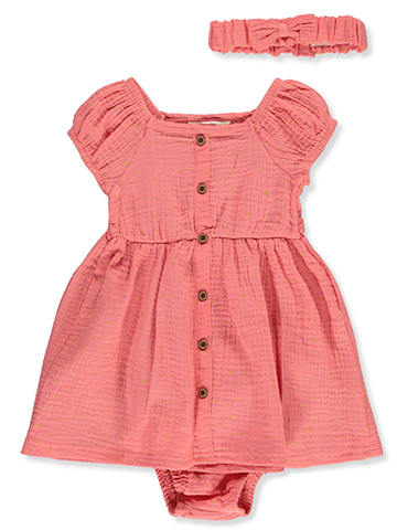 Delia's Girl Baby Girls' 3-Piece Gauze Dress Set Outfit - CookiesKids.com