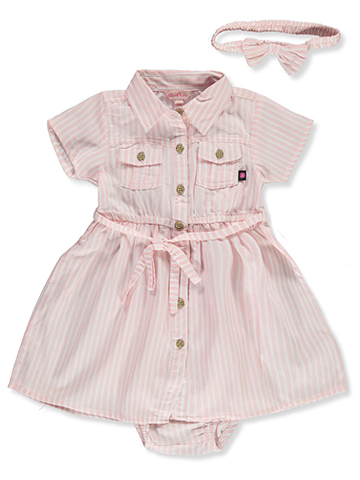 Delia's Girl Baby Girls' 3-Piece Dress Headband Set Outfit - CookiesKids.com