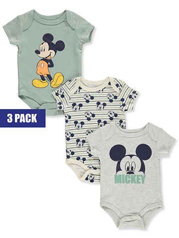 Disney Mickey Mouse Boys' 3-Pack Bodysuits - CookiesKids.com