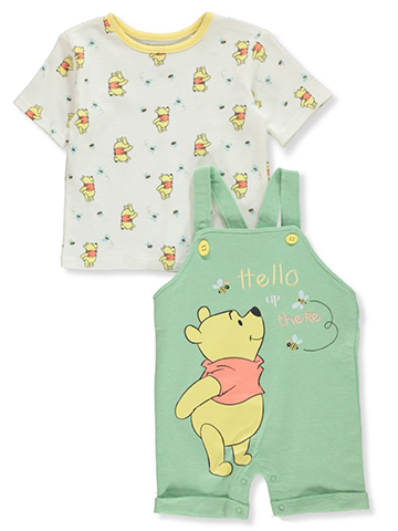Disney Winnie The Pooh Boys' 2-Piece Shortalls Set Outfit - CookiesKids.com