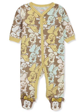 Disney Minnie Mouse Baby Girls' Footed Coveralls - CookiesKids.com