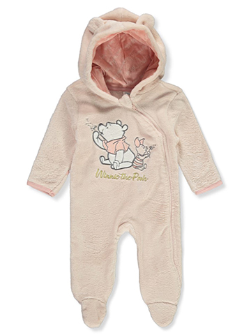 Disney Winnie The Pooh Baby Girls' Plush Pram Suit Coveralls - CookiesKids.com