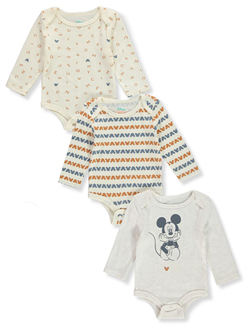 Disney Mickey Mouse Baby Boys' 3-Pack Footed Coveralls - CookiesKids.com