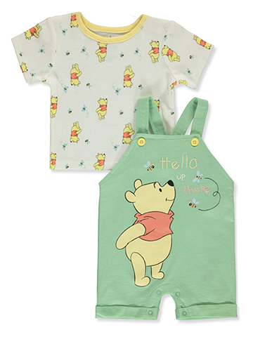 Disney Winnie The Pooh Baby Boys' 2-Piece Shortalls Set Outfit - CookiesKids.com