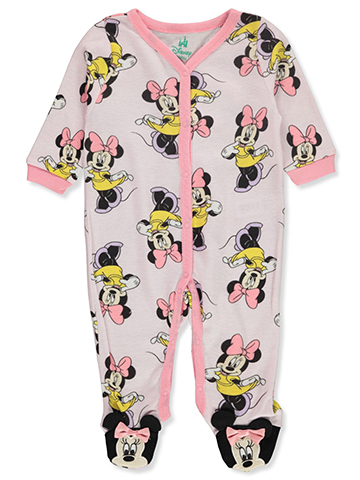 Disney Minnie Mouse Baby Girls' Footed Coveralls - CookiesKids.com