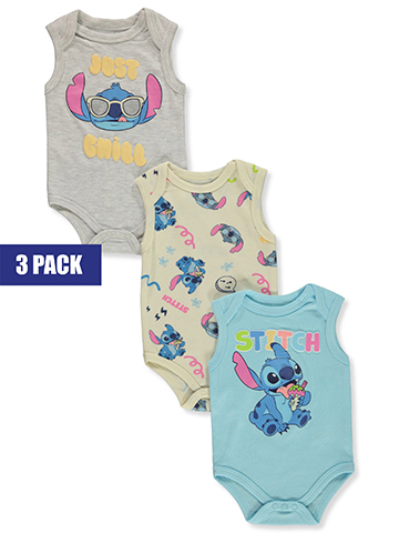 Disney Lilo & Stitch Baby Boys' 3-Pack Bodysuits - CookiesKids.com