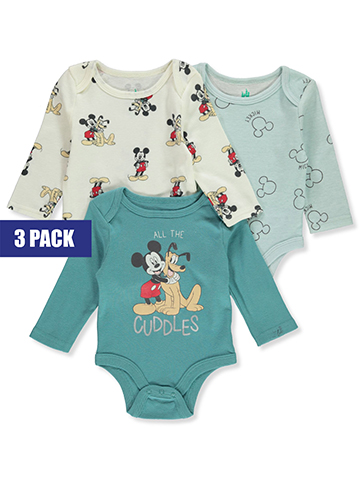 Disney Mickey Mouse Baby Boys' 3-Pack Bodysuits - CookiesKids.com