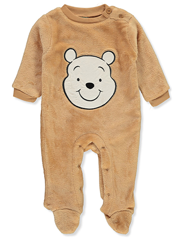 Disney Winnie The Pooh Baby Girls' Sherpa Footed Coveralls - CookiesKids.com