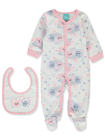 Disney Lilo & Stitch Baby Girls' 2-Piece Coveralls Bib Set - CookiesKids.com