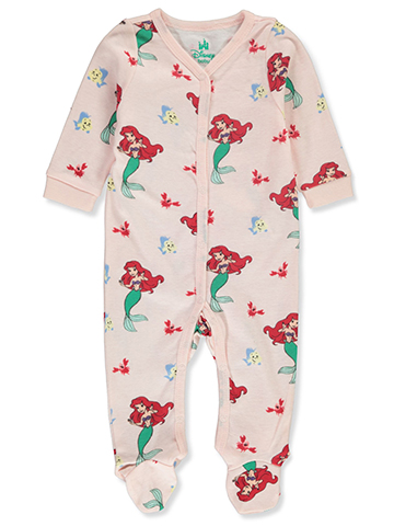 Disney The Little Mermaid Baby Girls' Footed Coveralls - CookiesKids.com