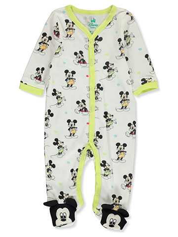 Disney Mickey Mouse Baby Boys' Footed Coveralls - CookiesKids.com