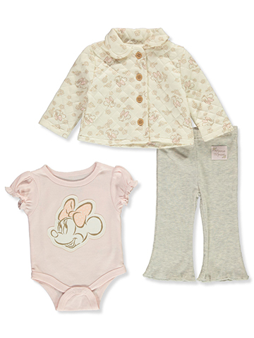 Disney Minnie Mouse Baby Girls' 3-Piece Layette Set Outfit - CookiesKids.com