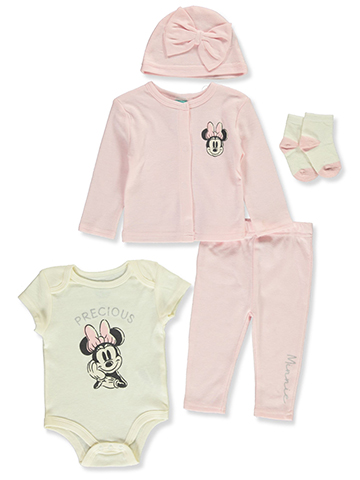 Disney Minnie Mouse Baby Girls' 5-Piece Layette Set Outfit - CookiesKids.com