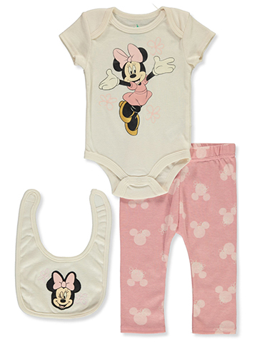 Disney Minnie Mouse Baby Girls' 3-Piece Layette Set Outfit - CookiesKids.com