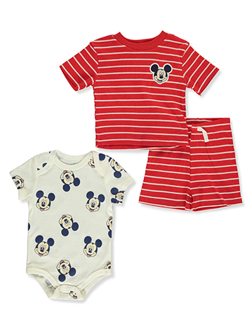 Disney Mickey Mouse Baby Boys' 3-Piece Shorts Set Outfit - CookiesKids.com