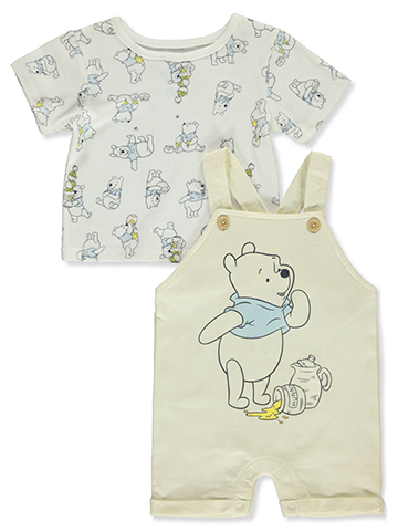 Disney Winnie The Pooh Baby Boys' 2-Piece Shortalls Set Outfit - CookiesKids.com