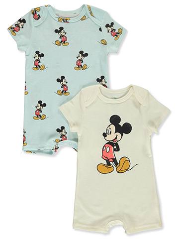 Disney Mickey Mouse Baby Boys' 2-Pack Rompers - CookiesKids.com