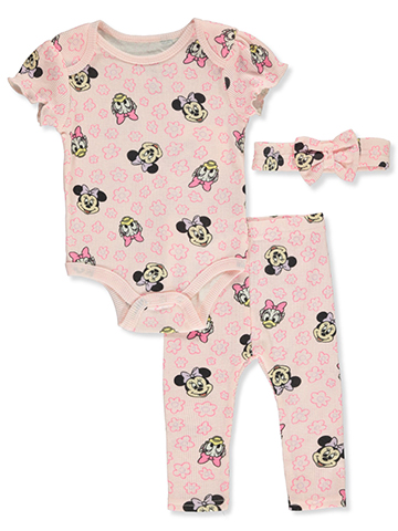 Disney Minnie Mouse Baby Girls' 3-Piece Layette Set Outfit - CookiesKids.com