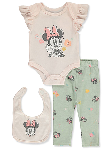 Disney Minnie Mouse Baby Girls' 3-Piece Smile Leggings Set Outfit - CookiesKids.com