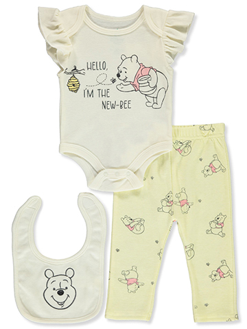 Disney Winnie The Pooh Baby Girls' 3-Piece Honey Leggings Set Outfit - CookiesKids.com