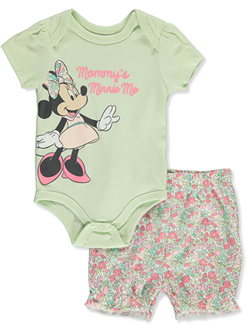 Disney Minnie Mouse Baby Girls' 2-Piece Happy Floral Shorts Set Outfit - CookiesKids.com