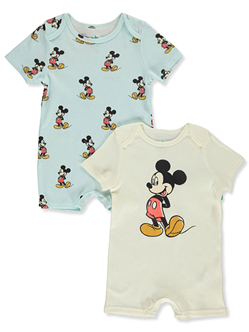 Disney Mickey Mouse Baby Boys' 2-Pack Rompers - CookiesKids.com