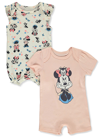 Disney Minnie Mouse Baby Girls' 2-Pack Rompers - CookiesKids.com