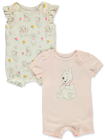 Disney Winnie The Pooh Baby Girls' 2-Pack Rompers - CookiesKids.com