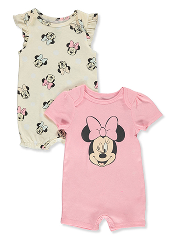 Disney Minnie Mouse Baby Girls' 2-Pack Rompers - CookiesKids.com