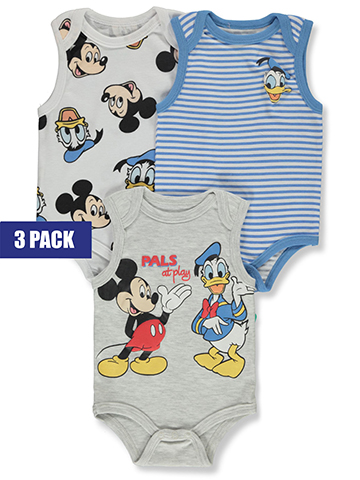 Disney Mickey Mouse Baby Boys' 3-Pack Bodysuits - CookiesKids.com