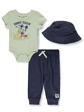 Disney Mickey Mouse Baby Boys' 3-Piece Joggers Set Outfit - CookiesKids.com
