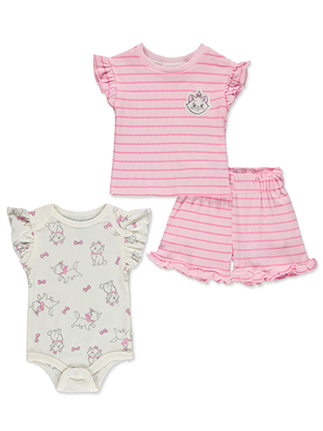 Disney The Aristocats Baby Girls' 3-Piece Bodysuit Set Outfit - CookiesKids.com