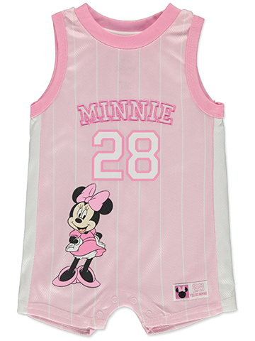 Disney Minnie Mouse Baby Girls' Basketball Romper - CookiesKids.com