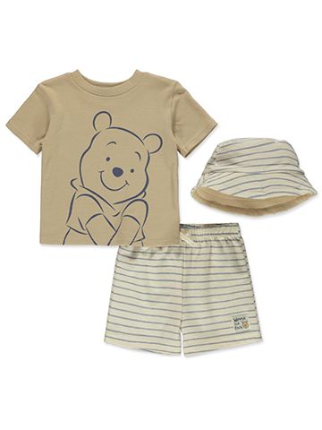 Disney Winnie The Pooh Baby Boys' 3-Piece Shorts set Outfit - CookiesKids.com
